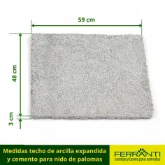 Techo para nido de palomas de arcilla expandida y cemento 2