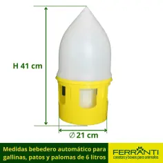 Bebedero para Gallinas, Pollos, Patos, Ocas, 6 litros 2