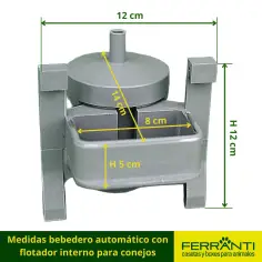 Bebedero automático para gallinas y conejos con flotador interno 2