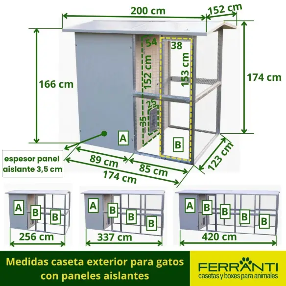 Medidas gallinero exterior de suelo para 12 o 20 gallinas