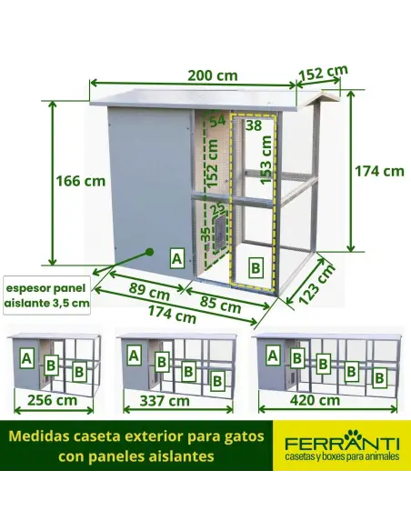 Medidas gallinero exterior de suelo para 12 o 20 gallinas