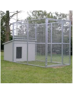 Box para perros mod. Eco + caseta Dóberman