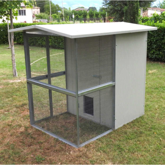 Caseta para Gato Exterior con paneles aislantes y jaula | Ferranti