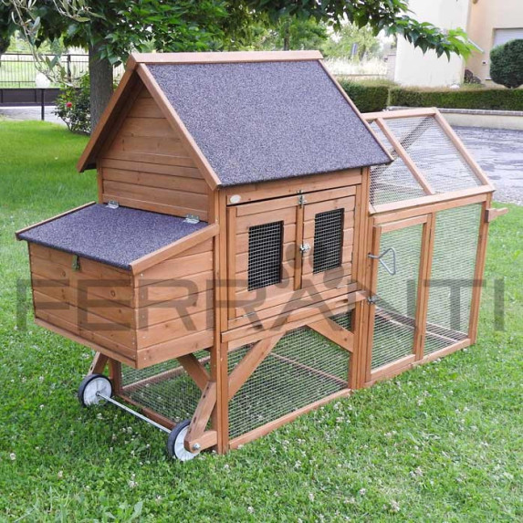 Gallinero Movil con Ruedas de madera para 4 gallinas | Ferranti