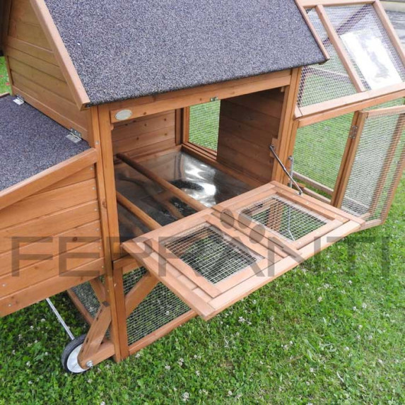 Gallinero Movil con Ruedas de madera para 4 gallinas | Ferranti