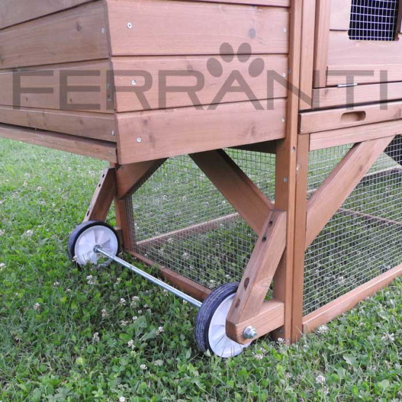 Gallinero Movil con Ruedas de madera para 4 gallinas | Ferranti