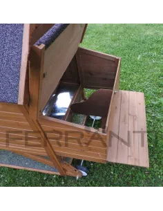 Gallinero Movil con Ruedas de madera para 4 gallinas