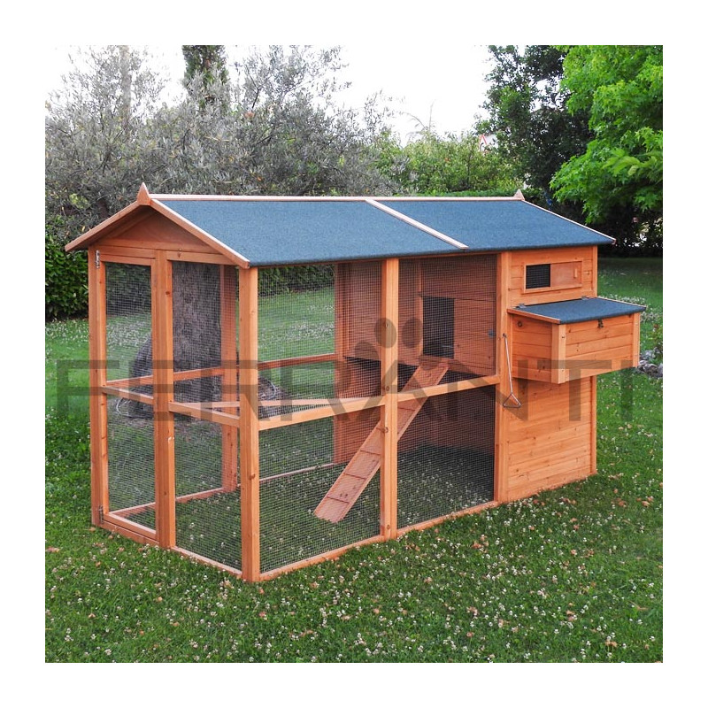 Gallinero grande de madera para exteriores, jaula para gallinero con puerta  de ventilación, bandeja extraíble para jardín, patio trasero, casa de