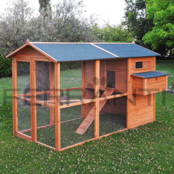 Gallinero grande de madera para exteriores, jaula para gallinero con puerta  de ventilación, bandeja extraíble para jardín, patio trasero, casa de