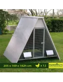 Gallinero Exterior Elevado para 20 Gallinas, con Accesorios